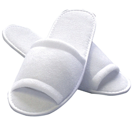 Einweg-Slipper CLASSIC offen XL Einheitsgröße weiß Frottee  L 310 mm Produktbild