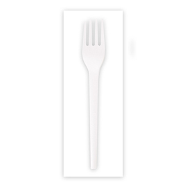 Bio-Besteckset FORK NATURE Star Bio-Plastik weiß Einweg L 165 mm Produktbild