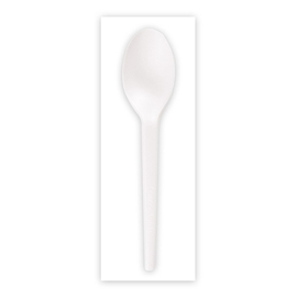 Bio-Besteckset SPOON NATURE Star Bio-Plastik weiß Einweg L 165 mm Produktbild