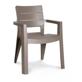 Stapelsessel PISA cappuccinofarben | 610 mm  x 650 mm | niedriger Rücken Produktbild