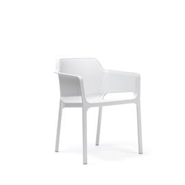 Stapelsessel OHIO weiß | 610 mm  x 590 mm | niedriger Rücken Produktbild
