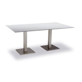 Tisch Turin, rechteckig, 180 x 100 cm, Edelstahl-Look/grau Produktbild