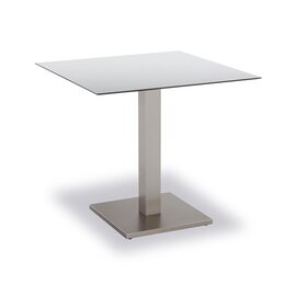 Tisch Turin, quadratisch, 80 x 80 cm, Edelstahl-Look/grau Produktbild 0 L