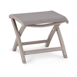 Hocker Larino, Aluminium mit  Ergotex-Bezug, Farbe: taupe/matt Produktbild