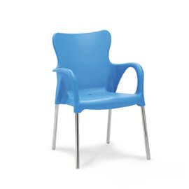 Stapelsessel MAUI blau | 540 mm  x 520 mm | niedriger Rücken Produktbild