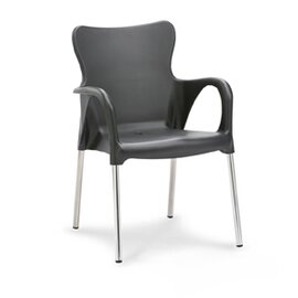 Stapelsessel MAUI anthrazit | 540 mm  x 520 mm | niedriger Rücken Produktbild