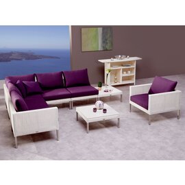 Lounge Sessel San Remo, handgeflochten, wetterbeständig,  85 x 78 x  64 cm, Farbe: weiß Produktbild 2 S