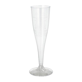 Sektglas PS klar 0,1 ltr mit Eichstrich 50 mm H 175 mm | Einweg | 9 x 5 Stück Produktbild
