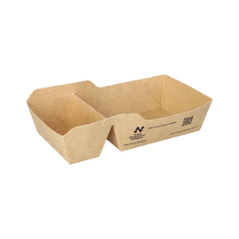 Snacktray NOTPLA | 2 Fächer | 145 mm x 70 mm | Einweg Produktbild
