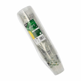 Kaltgetränkebecher PLA 0,3 ltr mit Eichstrich | Schriftzug "Becher aus Mais" | Schaumrand | Einweg Produktbild 1 S