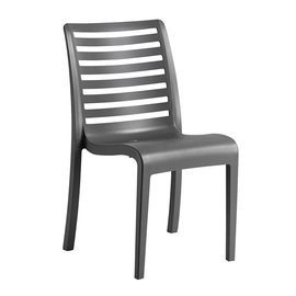 Outdoor-Stuhl SLAT anthrazit | stapelbar Produktbild