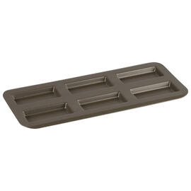 Multiform-Backblech • Financier antihaftbeschichtet | 6 Mulden | Muldenmaß 98 x 48 mm L 380 mm B 180 mm Produktbild