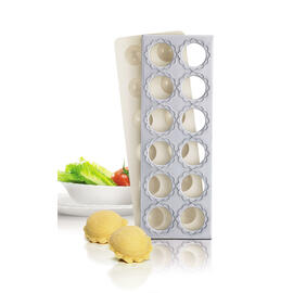 Ravioli-Form Aluminium 12 Mulden  L 300 mm  B 107 mm  H 20 mm Produktbild