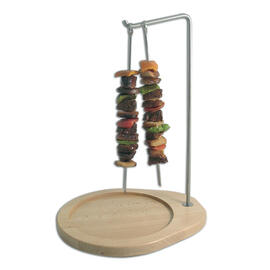 Spießhalter POBX01 Holz Edelstahl | 1 Ast | 310 mm  x 270 mm  H 430 mm Produktbild