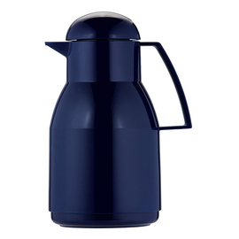 Isolierkanne TOP 1 ltr dunkelblau Glaseinsatz Drehverschluss  H 258 mm Deckel gewölbt Produktbild