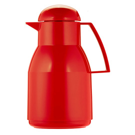 Isolierkanne TOP 1 ltr rot Glaseinsatz Drehverschluss  H 258 mm Deckel gewölbt Produktbild