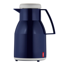 Isolierkanne WASH 1 ltr dunkelblau Vakuum-Hartglas Drehverschluss  H 238 mm Produktbild