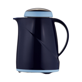 Isolierkanne WAVE Picco 0,3 ltr dunkelblau Vakuum-Hartglas Drehverschluss  H 190 mm Produktbild