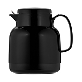 Isolierkanne MONDO 1 ltr schwarz glänzend Glaseinsatz Drehverschluss  H 193 mm Produktbild