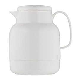 Isolierkanne MONDO 1,3 ltr weiß glänzend Glaseinsatz Drehverschluss  H 208 mm Produktbild