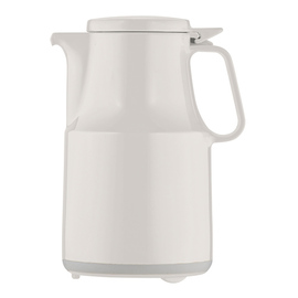 Isolierkanne THERMOBOY 0,6 ltr weiß Vakuum-Hartglas Klappdeckel  H 191 mm Produktbild
