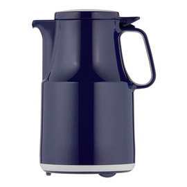 Isolierkanne THERMOBOY 0,6 ltr dunkelblau Vakuum-Hartglas Klappdeckel  H 191 mm Produktbild