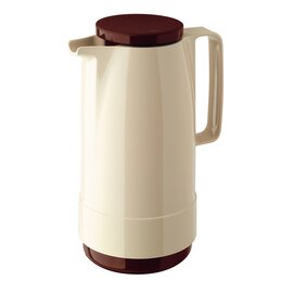 Isolierkanne STANDARD 1 ltr beige | braun glänzend Glaseinsatz Drehverschluss  H 264 mm Produktbild