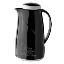 Isolierkanne WAVE COFFEE BREAK 1 ltr schwarz Vakuum-Hartglas Drehverschluss  H 252 mm Produktbild