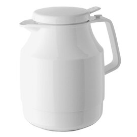 Isolierkanne TEA BOY PUSH 1,3 ltr weiß glänzend Glaseinsatz Drehverschluss  H 208 mm Produktbild