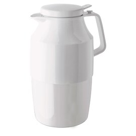 Isolierkanne TEA BOY PUSH 2 ltr weiß glänzend Glaseinsatz Drehverschluss  H 282 mm Produktbild