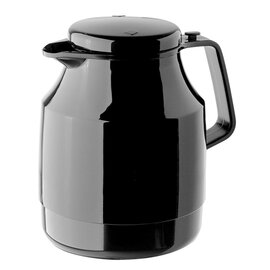 Isolierkanne TEA BOY 1,3 ltr schwarz glänzend Glaseinsatz Drehverschluss  H 208 mm Produktbild