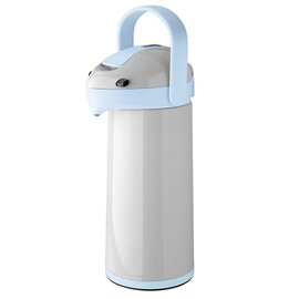 Pumpisolierkanne AIRPOT 1,9 ltr blau grau glänzend Vakuum-Hartglas Druckverschluss  H 370 mm Produktbild