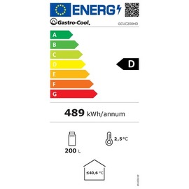 Untertheken-Kühlschrank GCUC200 silberfarben 208 ltr | Flügeltüren Produktbild 1 L