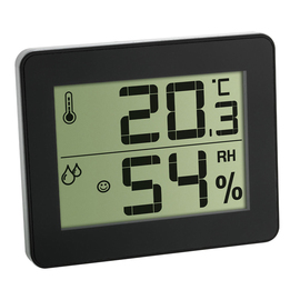 Digitales Thermo-Hygrometer schwarz | 0°C bis +50°C inkl. Batterie Produktbild