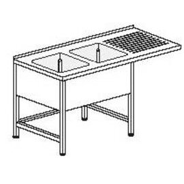 Spülcenter Abtropffläche rechts | 2 Becken L 1600 mm B 600 mm Produktbild