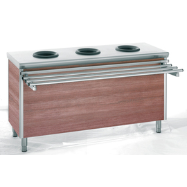 Vorsortiertisch mit 3 Müllsackständern premiumweiß  L 1700 mm  B 600 mm  H 900 mm Produktbild