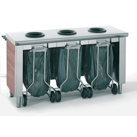 Vorsortiertisch mit 3 Müllsackständern premiumweiß  L 1700 mm  B 600 mm  H 900 mm Produktbild 1 S