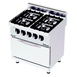 4 Flammen Gasherd CO8070GE | mit Elektrobackofen | 400 Volt | 800 mm x 700 mm H 900 mm Produktbild