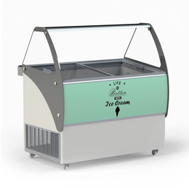 Speiseeis-Verkaufstheke Elegante 36 | passend für 9 Eisschalen | 1206 mm x 862 mm H 1263 mm Produktbild