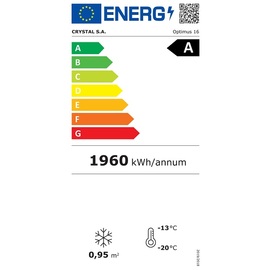 Speiseeis-Verkaufstheke OPTIMUS 16 | passend für 16 Eisschalen | 1590 mm x 1195 mm H 1330 mm Produktbild 1 L