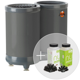 Gläserspüler | SPÜLBOY® Twin-Go T umbragrau mit Reinigungsset Produktbild