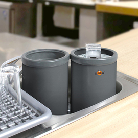 Gläserspüler | SPÜLBOY® Twin-Go T umbragrau mit Reinigungsset Produktbild 2 S