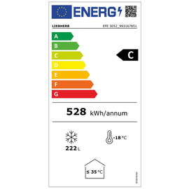 Verkaufstruhe EFE 3052 weiß 529 kWh/Jahr Produktbild 3 L