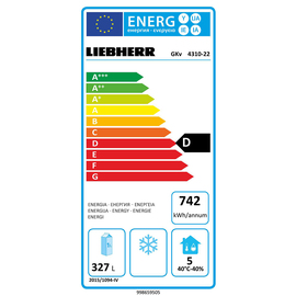 Kühlgerät GKv 4310-22 weiß 436 ltr | Umluftkühlung | Türanschlag rechts Produktbild 1 L