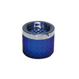 Windaschenbecher Glas Metall blau Ø 95 mm H 80 mm Produktbild
