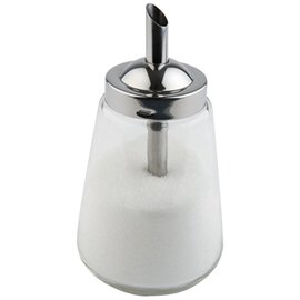Zuckerdosierer 300 ml Glas Edelstahl mit Dosierrohr  Ø 85 mm  H 150 mm Produktbild
