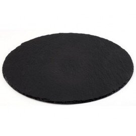 Naturschieferplatte Naturschiefer schwarz kühlbar Ø 220 mm  H 7 mm Produktbild