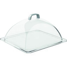 GN Kuppelhaube  • GN 1/2 SAN ABS klar transparent geschlossen  L 330 mm  x 280 mm  H 170 mm | verchromter Griff Produktbild