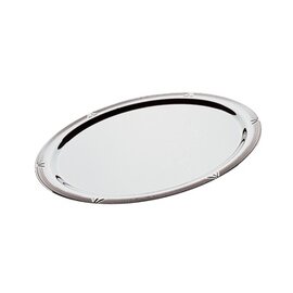 Fleischplatte | Gemüseplatte PROFI LINE Edelstahl Reliefrand glänzend oval  L 700 mm  x 460 mm  H 26 mm Produktbild