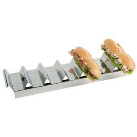 Snackpresenter Edelstahl | 7 Ablageflächen | 475 mm  x 105 mm  H 60 mm Produktbild